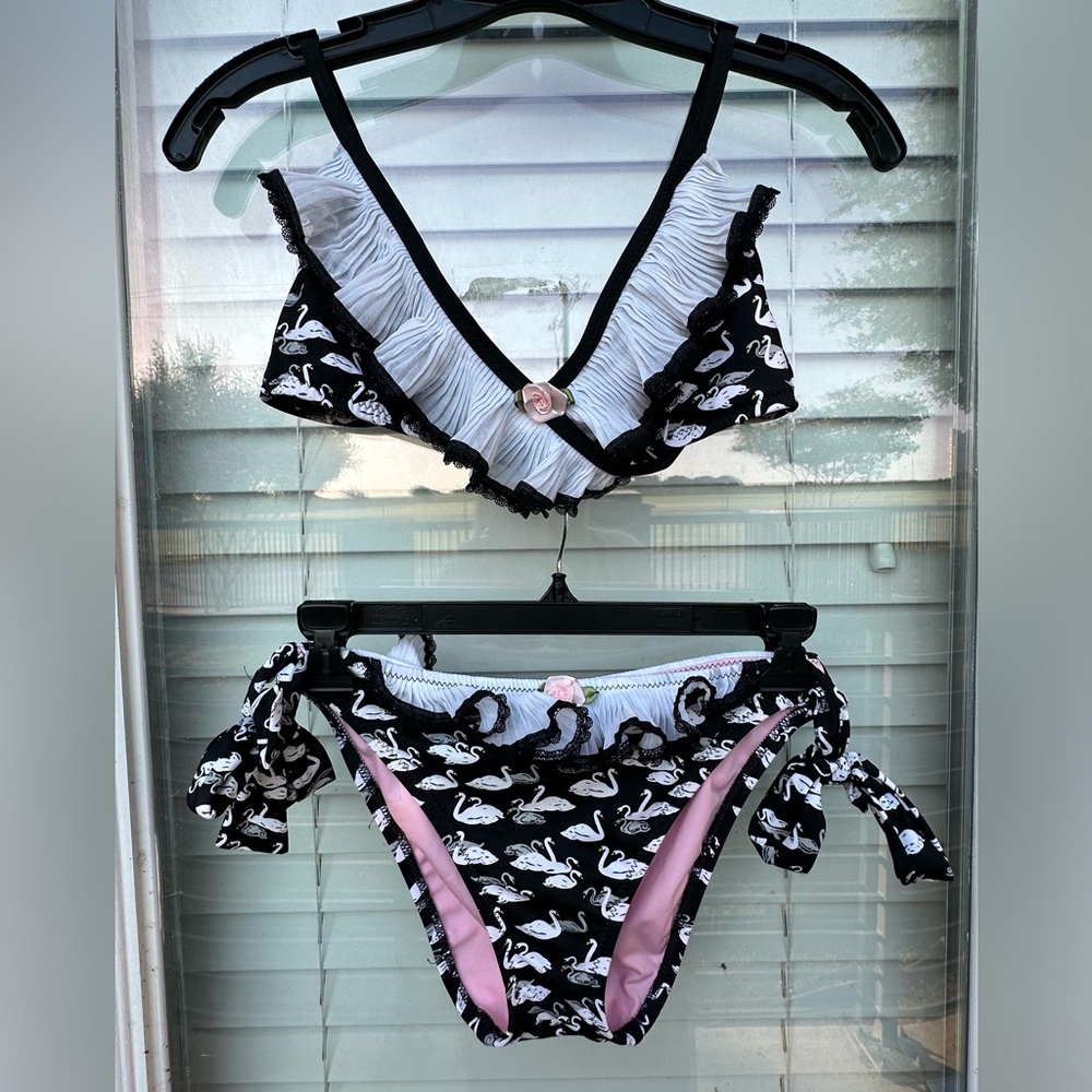 Betsey Johnson Black Swan bikini